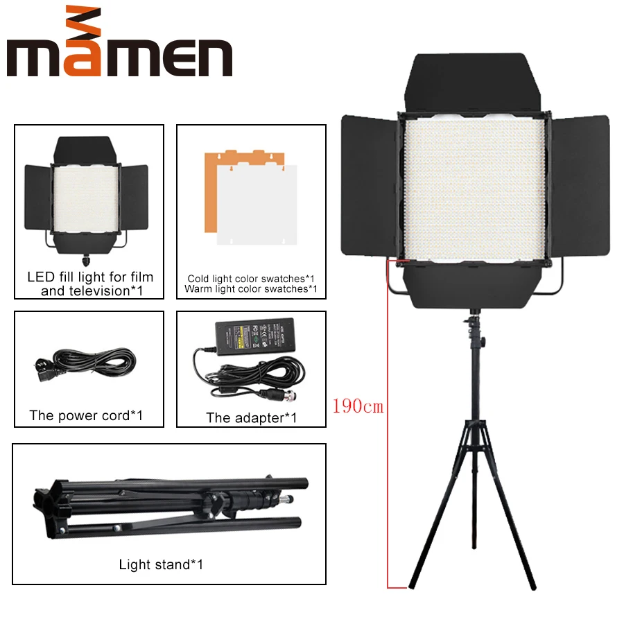 MAMEN 1200 LED Photographic Lighting On Camera Video Studio Light For Youtuber Camera Photo With 51CM Tripod Stand Adapter Kit
MAMEN 1200 LED Photographic Lighting On Camera Video Studio Light For Youtuber Camera Photo With 51CM Tripod Stand Adapter Kit