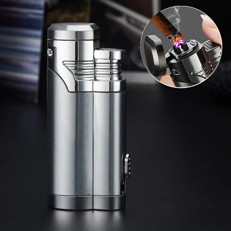 Pressed Plasma cigar double arc cigarette lighter USB charging lighter with cutting cigar tool
Pressed Plasma cigar double arc cigarette lighter USB charging lighter with cutting cigar tool