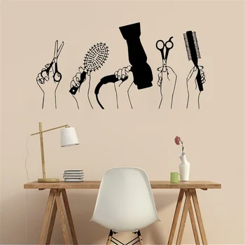 Fashion Hair salon Decor vinyl Door Sticker Hairdresser Wall sticker For Barber Stickers Salon Wall Decal sticker pared 
Fashion Hair salon Decor vinyl Door Sticker Hairdresser Wall sticker For Barber Stickers Salon Wall Decal sticker pared