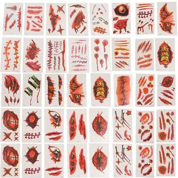 120Pcs Halloween Fake Wound Decals Scary Scar Tattoos for Party Masquerade Bar
120Pcs Halloween Fake Wound Decals Scary Scar Tattoos for Party Masquerade Bar