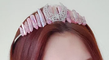 Moon Raw crystal crown hairpin wedding hair accessories witchcarft accessories princess bridesmaid gift 
Moon Raw crystal crown hairpin wedding hair accessories witchcarft accessories princess bridesmaid gift
