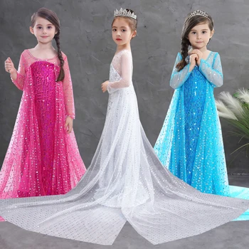 Summer Sequins White Party Dress Girl Christmas Halloween Kid Dresses for Girl Children Cosplay Princess Dress Costume 10 Years 
Summer Sequins White Party Dress Girl Christmas Halloween Kid Dresses for Girl Children Cosplay Princess Dress Costume 10 Years
