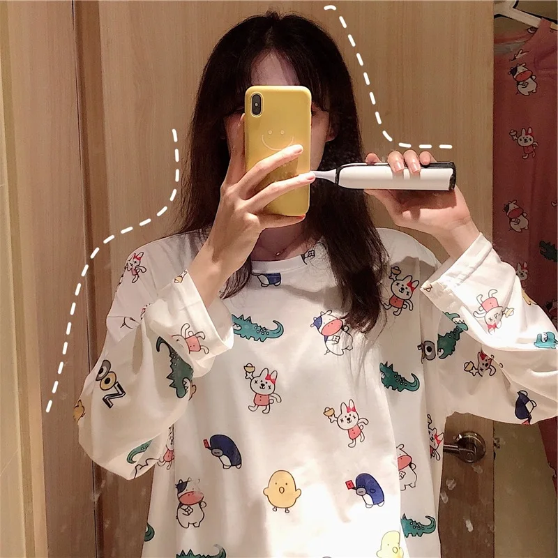 2019 Autumn New Style Small Printed Cute GIRL'S Fresh Cartoon Sweet Loose-Fit Long Sleeve Pajamas Juvenile Two-Piece Set
2019 Autumn New Style Small Printed Cute GIRL'S Fresh Cartoon Sweet Loose-Fit Long Sleeve Pajamas Juvenile Two-Piece Set