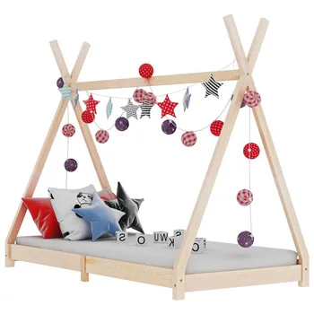 Cool Tipi Tent Style Children's Bed Frame Modern Design Simple Solid Pine Wood Frame Bed Single Bed Kids Home Bedroom Furniture
Cool Tipi Tent Style Children's Bed Frame Modern Design Simple Solid Pine Wood Frame Bed Single Bed Kids Home Bedroom Furniture