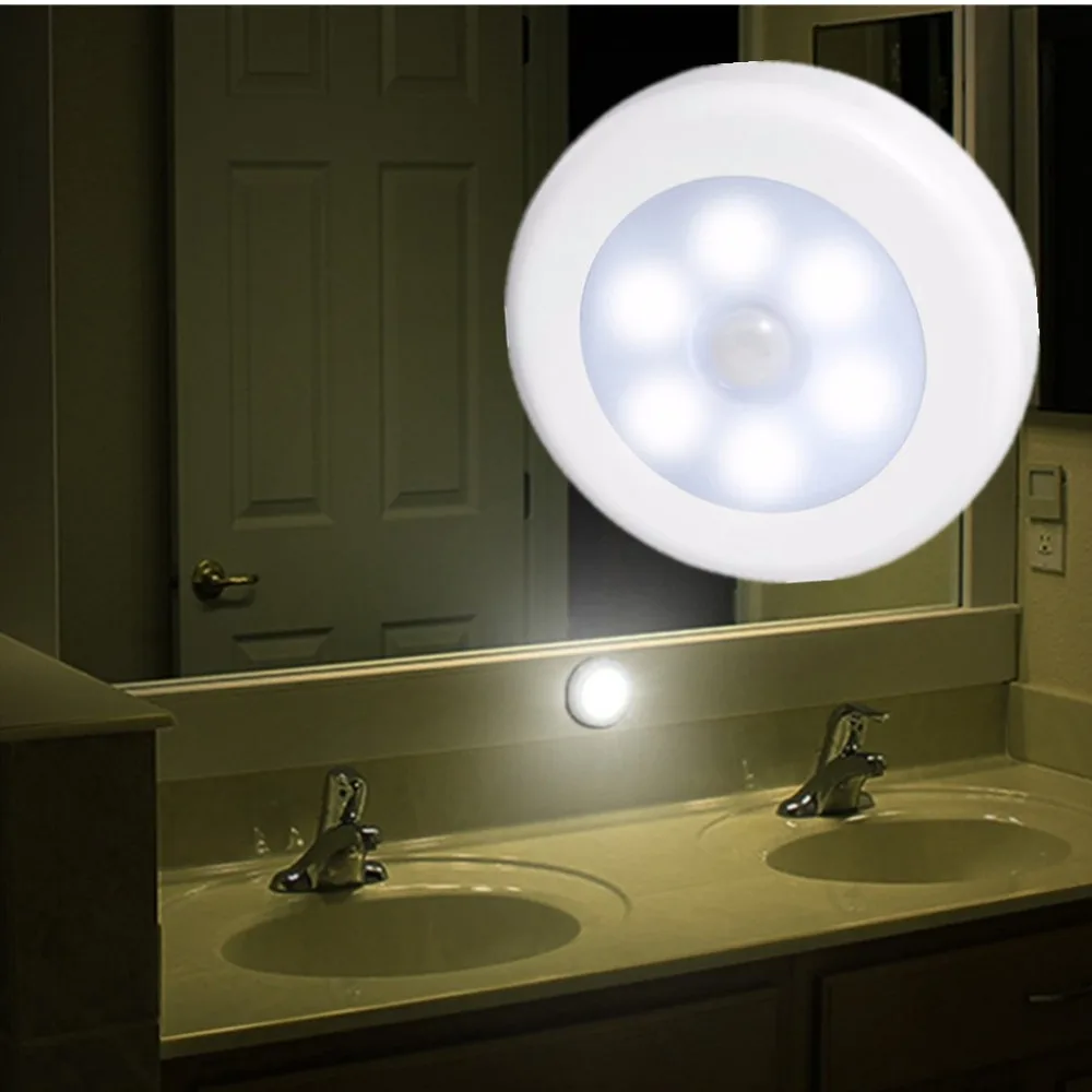 6 LED Night Light Magnetic Wireless Detector Light Wall Lamp Infrared PIR Motion Sensor Light Auto On/Off for Cabinet Stair
6 LED Night Light Magnetic Wireless Detector Light Wall Lamp Infrared PIR Motion Sensor Light Auto On/Off for Cabinet Stair