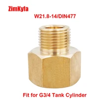 G3/4 CO2 Argon Tank Regulator Threads Adapter Filling Charging Adaptor to Male W21.8-14
G3/4 CO2 Argon Tank Regulator Threads Adapter Filling Charging Adaptor to Male W21.8-14