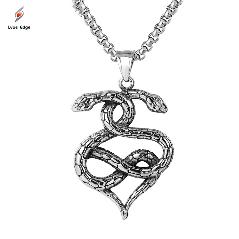 2019new Europe and America Personality Vintage Double Snake Men Titanium Steel Pendant Free shipping
2019new Europe and America Personality Vintage Double Snake Men Titanium Steel Pendant Free shipping