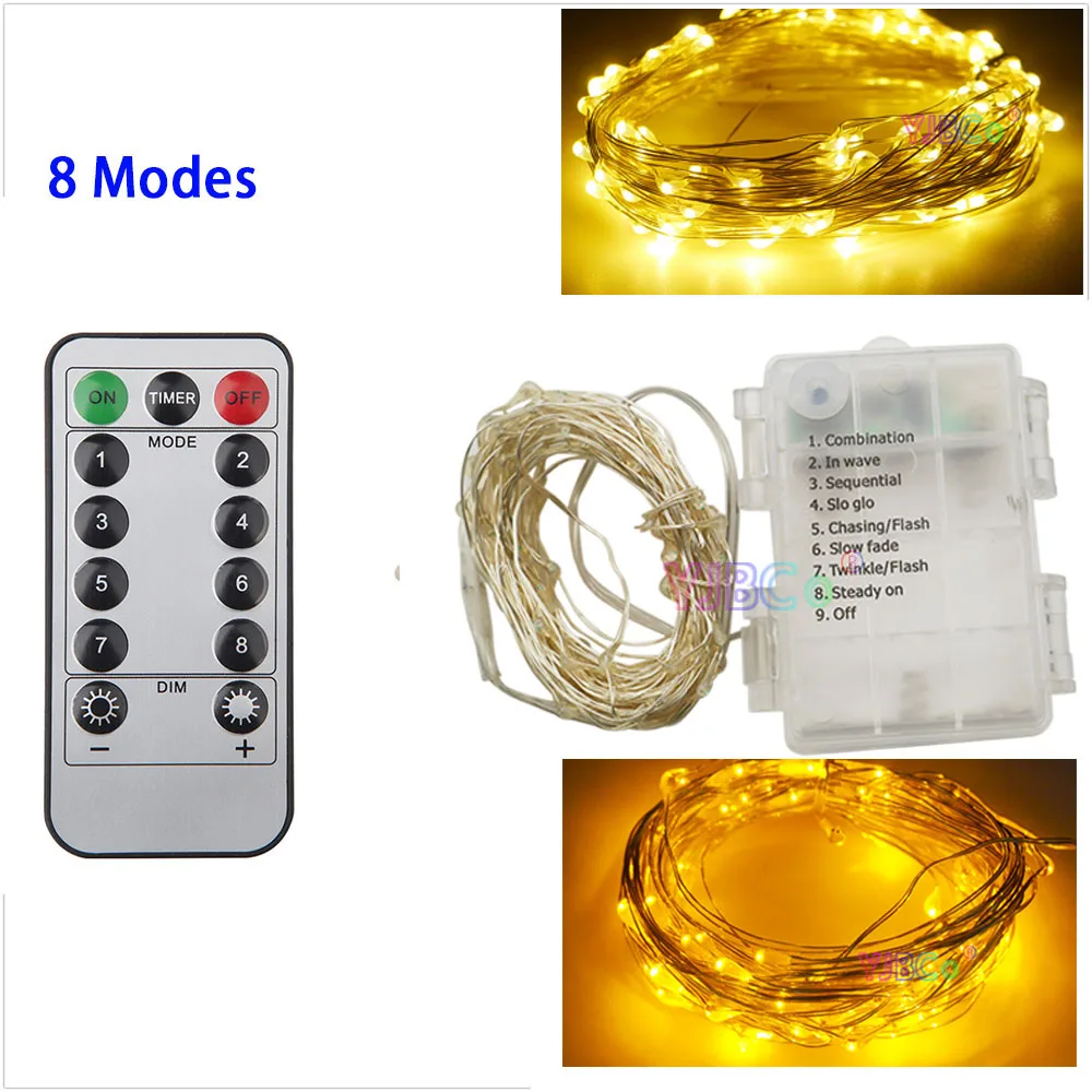 5M 10M 50/100 LEDs Silver Wire Christmas LED String Light Fairy Garland Waterproof With 8 Modes Remote Battery/USB Powered
5M 10M 50/100 LEDs Silver Wire Christmas LED String Light Fairy Garland Waterproof With 8 Modes Remote Battery/USB Powered