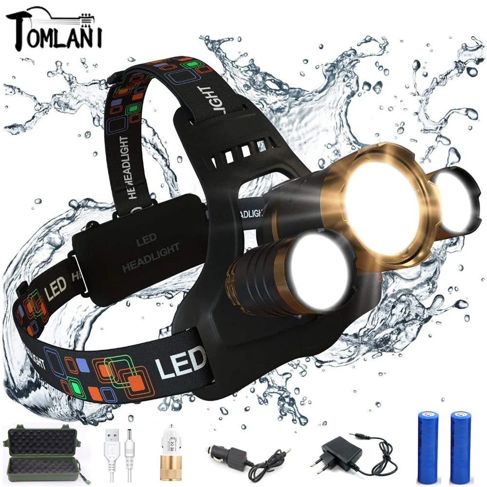 5000 Lumen LED Headlamp Rechargeable Powerful Headlight Hard Hat Waterproof Zoomable 4 Modes Work Light for Camping Hike Outdoor
5000 Lumen LED Headlamp Rechargeable Powerful Headlight Hard Hat Waterproof Zoomable 4 Modes Work Light for Camping Hike Outdoor
