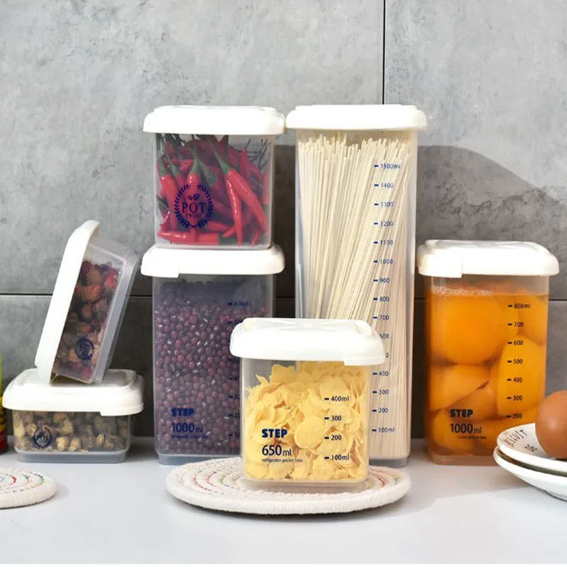 Plastic Storage Box Food Sealed Tank Kitchen Refrigerator Sealed Storage Box Transparent Preservation PP Material 260ML-1800ML
Plastic Storage Box Food Sealed Tank Kitchen Refrigerator Sealed Storage Box Transparent Preservation PP Material 260ML-1800ML