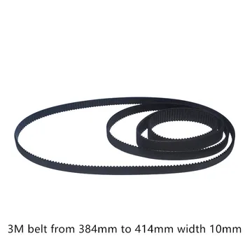 HTD 3M Timing belt length from 384mm to 414mm width 10mm Rubber HTD3M synchronous 384-3M 414-3M closed-loop
HTD 3M Timing belt length from 384mm to 414mm width 10mm Rubber HTD3M synchronous 384-3M 414-3M closed-loop