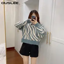 OUSLEE Y2k Zebra Pattern O-Neck Women Sweater Long Sleeve Women Pullovers Causal Knitted Sweaters Autumn Low Price Promotion Top 
OUSLEE Y2k Zebra Pattern O-Neck Women Sweater Long Sleeve Women Pullovers Causal Knitted Sweaters Autumn Low Price Promotion Top