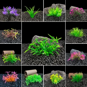 

10pcs Mini Decorative Simulated Aquatic Weed Aquarium Accessories Fish Tank Decorations Acuario Tools Aquario Ornaments Plants