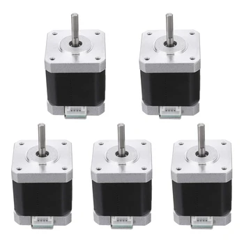 Nema17 Stepper Motor for 3D Printer 5Pcs 4-Lead 48Mm /78Oz-In 1.8A Nema 17 Motor 42BYGH 1.7A (17HS8401) Motor
Nema17 Stepper Motor for 3D Printer 5Pcs 4-Lead 48Mm /78Oz-In 1.8A Nema 17 Motor 42BYGH 1.7A (17HS8401) Motor