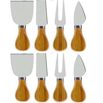 8 Pieces Set Cheese Knives with Wood Handle Stainless Steel Cheese Slicer Cheese Cutter - Cheese Knife, Shaver, Fork and Spreade
8 Pieces Set Cheese Knives with Wood Handle Stainless Steel Cheese Slicer Cheese Cutter - Cheese Knife, Shaver, Fork and Spreade