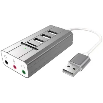 USB Multi-function Hub Sound Card 3 Ports Stereo Computer Audio USB Divider+USB External Sound Card+USB Card Reader
USB Multi-function Hub Sound Card 3 Ports Stereo Computer Audio USB Divider+USB External Sound Card+USB Card Reader