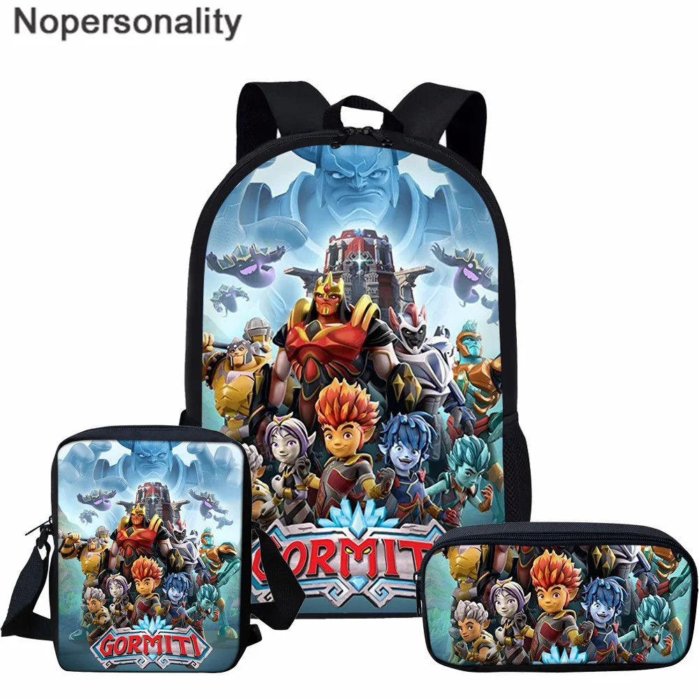 Nopersonality Cool Backpack Cartoon Anime Gormiti Print Book Bag Sets for Girls Boys School Bags Mochila Middle Student Rucksack
Nopersonality Cool Backpack Cartoon Anime Gormiti Print Book Bag Sets for Girls Boys School Bags Mochila Middle Student Rucksack