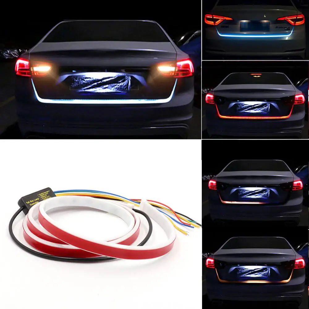 120cm/150cm Car Dynamic Streamer Floating LED Strip Additional Stop Light Auto Trunk Tail Brake Running Turn Signal Lamp
120cm/150cm Car Dynamic Streamer Floating LED Strip Additional Stop Light Auto Trunk Tail Brake Running Turn Signal Lamp