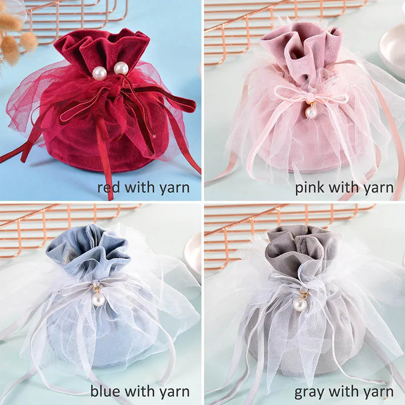 wedding favors 12*9cm drawstring bags flannel baby shower