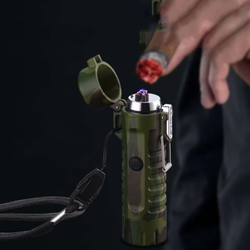 Outdoor Camping LED Flashlight Windproof Cigarette Lighter Double Arc Sealed Waterproof USB Rechargeable Ciagrette Lighter
Outdoor Camping LED Flashlight Windproof Cigarette Lighter Double Arc Sealed Waterproof USB Rechargeable Ciagrette Lighter