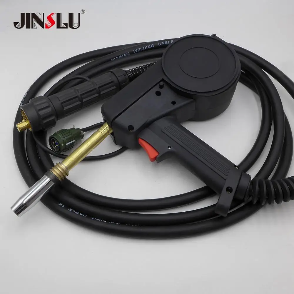 4 Meters MIG Welder Spool Gun Wire Feeder Aluminum Use Standard with Euro Connection 24V DC Motor Free Nozzle | Инструменты