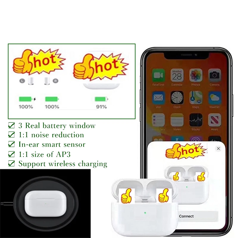 New Air pro3 Wireless Earphone Stereo Earbuds With Charging Mic Earphone TWS Touch Key Bluetooth 5.0 headphones Lodda 1536
New Air pro3 Wireless Earphone Stereo Earbuds With Charging Mic Earphone TWS Touch Key Bluetooth 5.0 headphones Lodda 1536