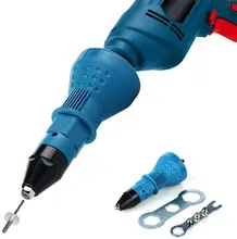 Core pulling rivet tool, electric rivet nut tool, cordless drill tool kit, rivet nut tool with 3 convertible top inserts
Core pulling rivet tool, electric rivet nut tool, cordless drill tool kit, rivet nut tool with 3 convertible top inserts