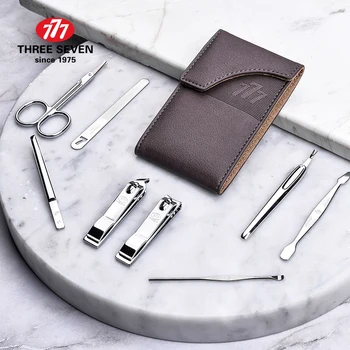 THREE SEVEN 777 High Quality Carbon-steel Silver Manicure Set Nail Clipper Pedicure Scissors 8 in1 Classic Home Kit of TSM-715
THREE SEVEN 777 High Quality Carbon-steel Silver Manicure Set Nail Clipper Pedicure Scissors 8 in1 Classic Home Kit of TSM-715
