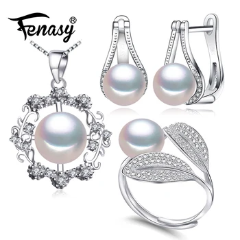 FENASY 925 Sterling Silver Pendant Necklace Natural Pearl Jewelry Sets For Women Bohemian Stud Earrings With Stones Party Rings
FENASY 925 Sterling Silver Pendant Necklace Natural Pearl Jewelry Sets For Women Bohemian Stud Earrings With Stones Party Rings