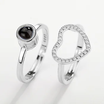 925 Sliver Heart Love Rings 100 Languages I Love You Projection Ring Romantic Love Memory Wedding Heart Ring Christmas Gift
925 Sliver Heart Love Rings 100 Languages I Love You Projection Ring Romantic Love Memory Wedding Heart Ring Christmas Gift