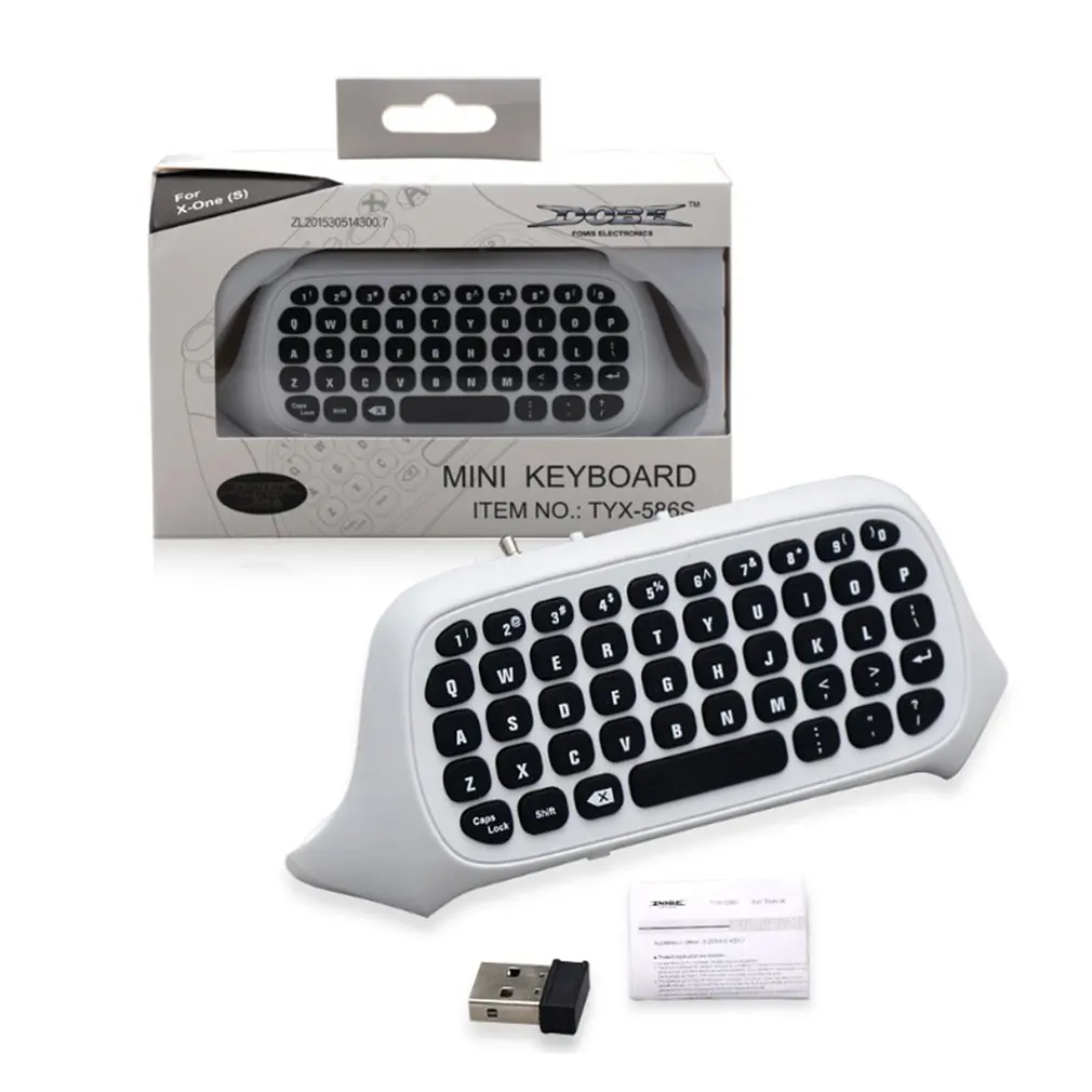 TY-64TYX-586For Xbox One S Chat pad Mini Gaming Keyboard Wireless Chat Message KeyPad with Audio/Headset Jack for Xbox One
TY-64TYX-586For Xbox One S Chat pad Mini Gaming Keyboard Wireless Chat Message KeyPad with Audio/Headset Jack for Xbox One