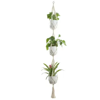 Hand-Woven Cotton Rope Flowerpot Net Wall Hanging Plant Sling Net Bag Three-Layer Plant Lanyard Flower Pot Bracket Rope
Hand-Woven Cotton Rope Flowerpot Net Wall Hanging Plant Sling Net Bag Three-Layer Plant Lanyard Flower Pot Bracket Rope