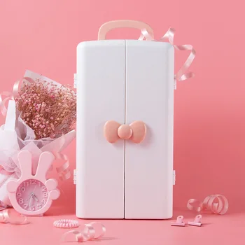 Lovely Bow Makeup Organizer Box Portable with Handle Plastic Lipstick Organizer Makeup Desk Dressing Table Storage Makeup Box
Lovely Bow Makeup Organizer Box Portable with Handle Plastic Lipstick Organizer Makeup Desk Dressing Table Storage Makeup Box