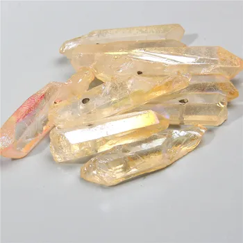 10pcs Natural Raw Cluster Crystals Quartz Points Top Drilled loose Nugget Stick Beads pendants Jewelry making For DIY necklace 
10pcs Natural Raw Cluster Crystals Quartz Points Top Drilled loose Nugget Stick Beads pendants Jewelry making For DIY necklace