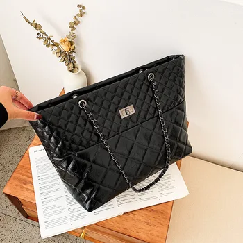 Autumn and winter rhombic chain large capacity bag female 2019 new wave Korean version of the wild shoulder fashion handbag 
Autumn and winter rhombic chain large capacity bag female 2019 new wave Korean version of the wild shoulder fashion handbag
