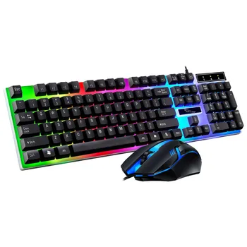 Gaming keyboard Wired Gaming Mouse Kit with With RGB backlight Silent Russian keyboard Gamer keyboard For PC Lap Game keyboard
Gaming keyboard Wired Gaming Mouse Kit with With RGB backlight Silent Russian keyboard Gamer keyboard For PC Lap Game keyboard