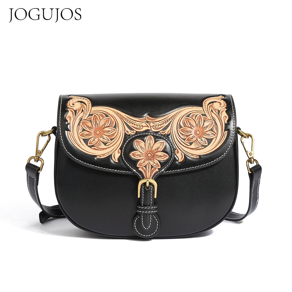JOGUJOS Real Leather Shoulder Bag for Women Vintage Carved Flower Messenger Bag High Quality Ladies Purse and Handbags New
JOGUJOS Real Leather Shoulder Bag for Women Vintage Carved Flower Messenger Bag High Quality Ladies Purse and Handbags New