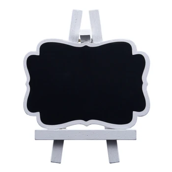 Mini Chalkboard with White Wooden Easel,Suit for Marker & Chalk,Perfect for Wedding Party and Daily Home Decoration