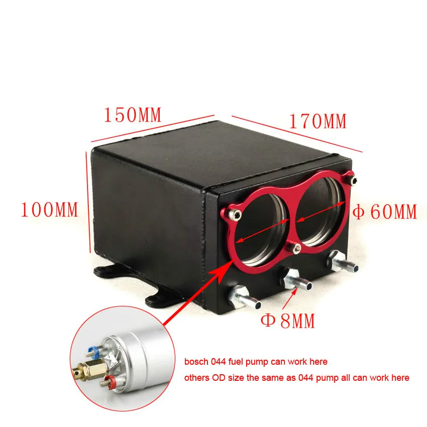 product 60mm dual port 044 pump use racing black Billet aluminium oil catch can fuel surge tank oct1116
product 60mm dual port 044 pump use racing black Billet aluminium oil catch can fuel surge tank oct1116