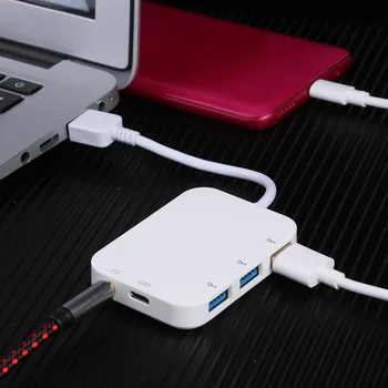 Converter Dock HUB 5Gbps USB 3.0 Type C Female Power Adapter 3 USB 3.0 AUX Audio Household Computer Safety Parts
Converter Dock HUB 5Gbps USB 3.0 Type C Female Power Adapter 3 USB 3.0 AUX Audio Household Computer Safety Parts
