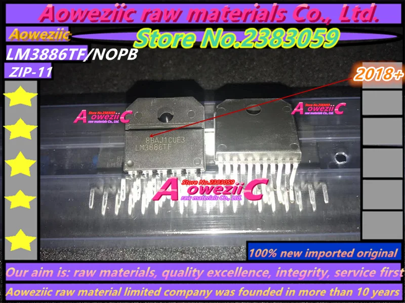 Aoweziic 2018+ 100% new imported originaI LM3886TF/NOPB LM3886TF LM3886 ZIP-11 Audio Amplifier | Электронные компоненты и