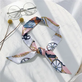 Scarf Neckerchief Temperament Women Autumn Silk Scarf Small Ribbon Colorful Elegant All-match Concise Printed Personality
Scarf Neckerchief Temperament Women Autumn Silk Scarf Small Ribbon Colorful Elegant All-match Concise Printed Personality