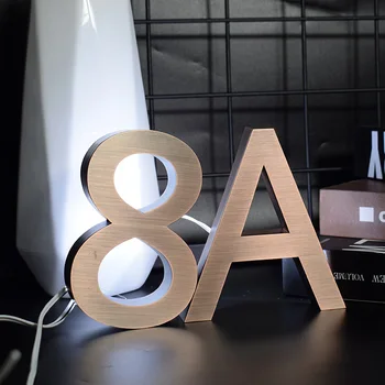 House Numbers Light Outdoor Waterproof customs Metal Led Home Hotel Door Plates Stainless Steel Illumilous Lettrer Sign Address 
House Numbers Light Outdoor Waterproof customs Metal Led Home Hotel Door Plates Stainless Steel Illumilous Lettrer Sign Address