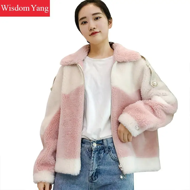 Winter Coat Women Warm Sheep Fur Fleece Coats Jackets Wool Elegant Red Blue Tops Lady Oversize Overcoat Woollen Korean Outerwear
Winter Coat Women Warm Sheep Fur Fleece Coats Jackets Wool Elegant Red Blue Tops Lady Oversize Overcoat Woollen Korean Outerwear