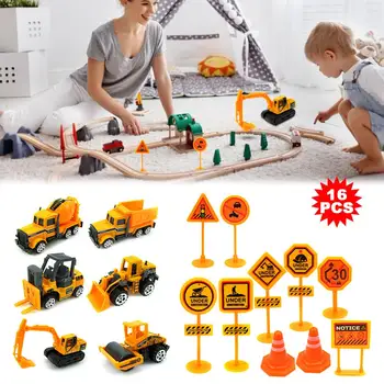 16PCS Mini Alloy Construction Vehicle Engineering Car Tractor Dump Truck Model Vehicles With Traffic Sign For Children Gift
16PCS Mini Alloy Construction Vehicle Engineering Car Tractor Dump Truck Model Vehicles With Traffic Sign For Children Gift