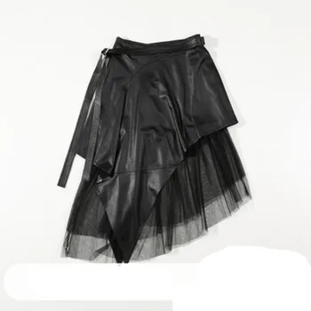 2020 New Fashion Summer Autumn Sweet New Leather Skirt Women Irregular Sheepskin Stitching Lace Mid-length Skirt Skirt
2020 New Fashion Summer Autumn Sweet New Leather Skirt Women Irregular Sheepskin Stitching Lace Mid-length Skirt Skirt