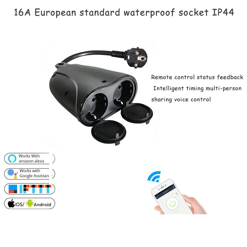 TUYA outdoor wifi smart socket smart home and TUYA App remote control European standard socket, convenient to go out
TUYA outdoor wifi smart socket smart home and TUYA App remote control European standard socket, convenient to go out