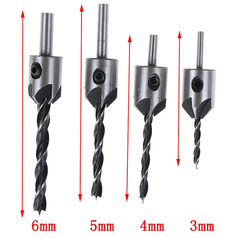 5pcs HSS 5 Flute Countersink Drill Bit Set Drill Press Set Chamfer Reamer Woodworking Power Tools 3mm-6mm
5pcs HSS 5 Flute Countersink Drill Bit Set Drill Press Set Chamfer Reamer Woodworking Power Tools 3mm-6mm