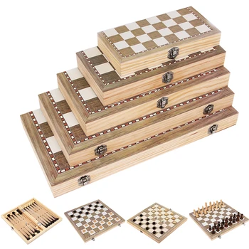 3 in 1 Foldable Wooden Chess Board Set Travel Games Chess Backgammon Checkers Toy Chessmen Entertainment Game Board Toys Gift
3 in 1 Foldable Wooden Chess Board Set Travel Games Chess Backgammon Checkers Toy Chessmen Entertainment Game Board Toys Gift