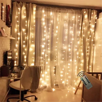 Remote control 8 Modes 6*2.5M 480LED Curtain String Light Fairy Icicle Lights Garland for Home Christmas Wedding Party Decor 
Remote control 8 Modes 6*2.5M 480LED Curtain String Light Fairy Icicle Lights Garland for Home Christmas Wedding Party Decor